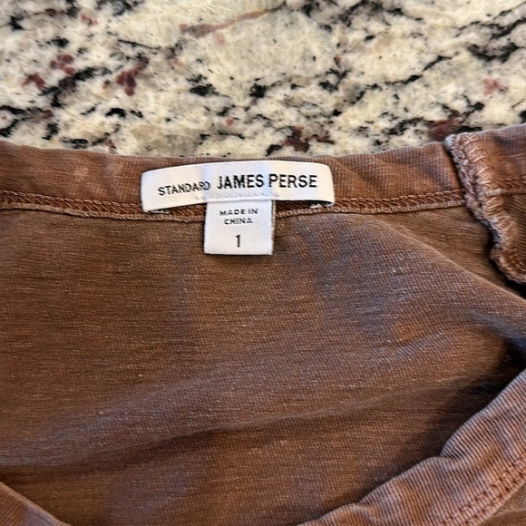 JAMES PERSE RAGLAN SLEEVE T SHIRT SIZE 1 small J26 - Picture 5 of 8
